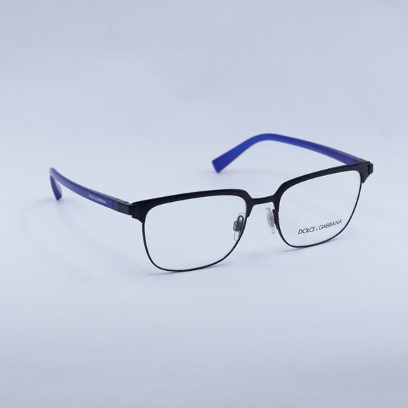 🕶️ New Dolce & Gabbana DG1302 01 Eyeglasses - Black/Blue Frame 53mm - Picture 1 of 10